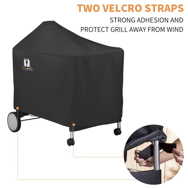 SUPJOYES Grill Cover for Weber Performer Deluxe Charcoal, 22 Inch BBQ Covers, Heavy Duty Waterproof Accessories for Weber Performer Charcoal - Image 5